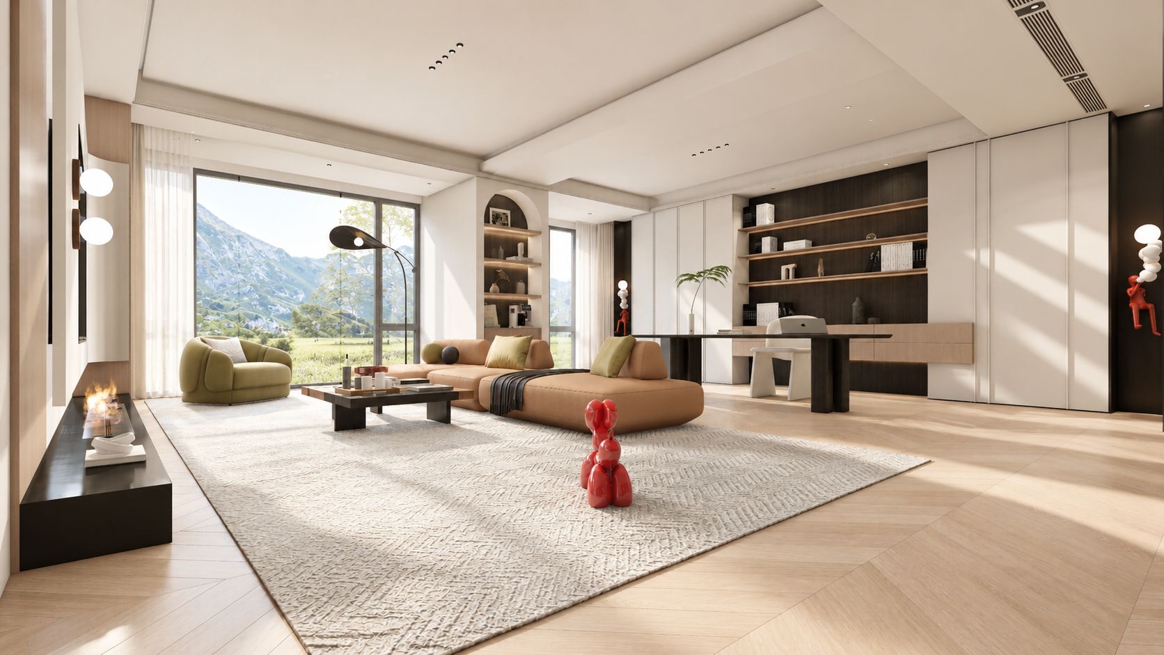 Bureau avec vue : coin salon