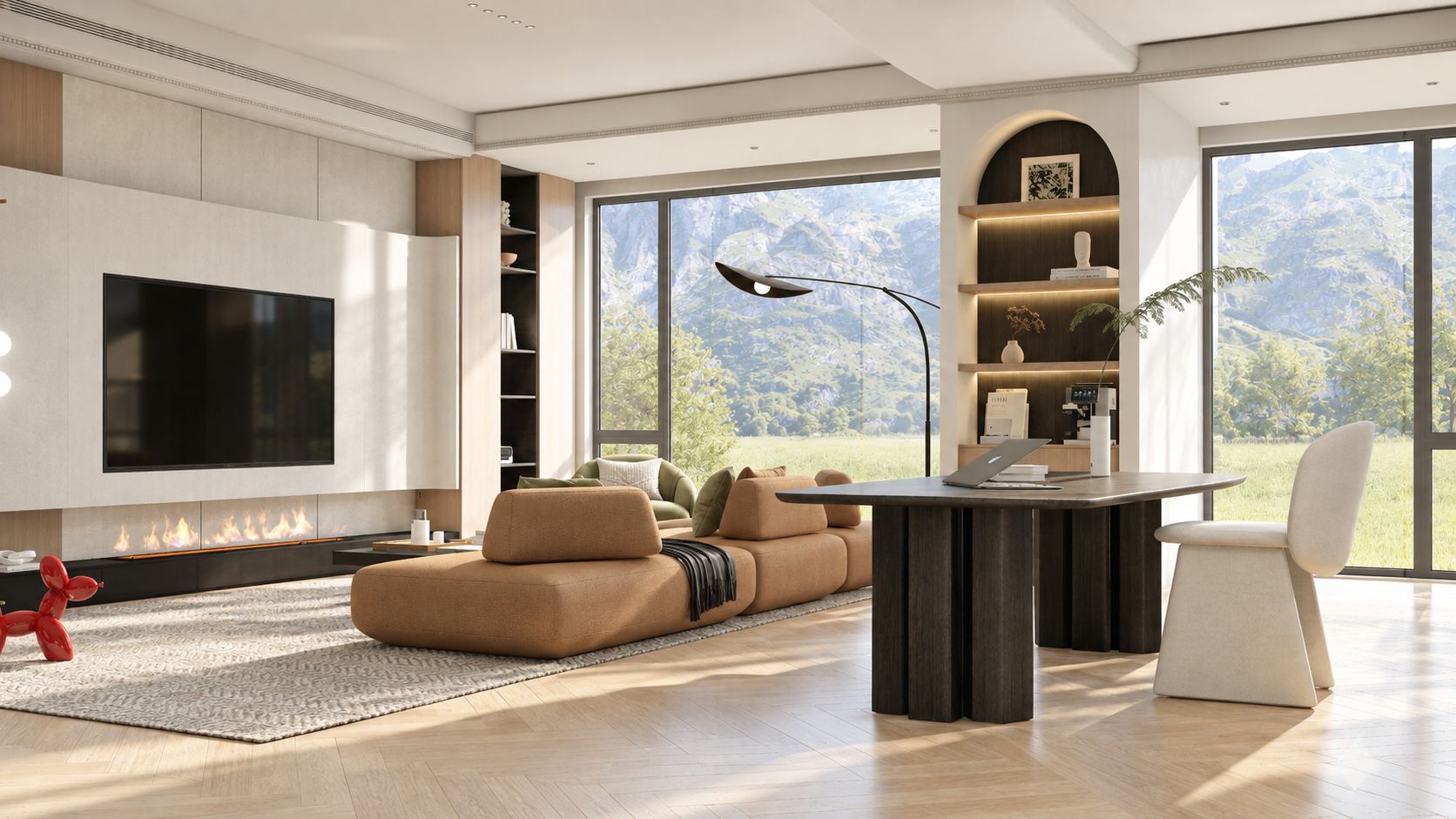 Bureau avec vue : espace de travail