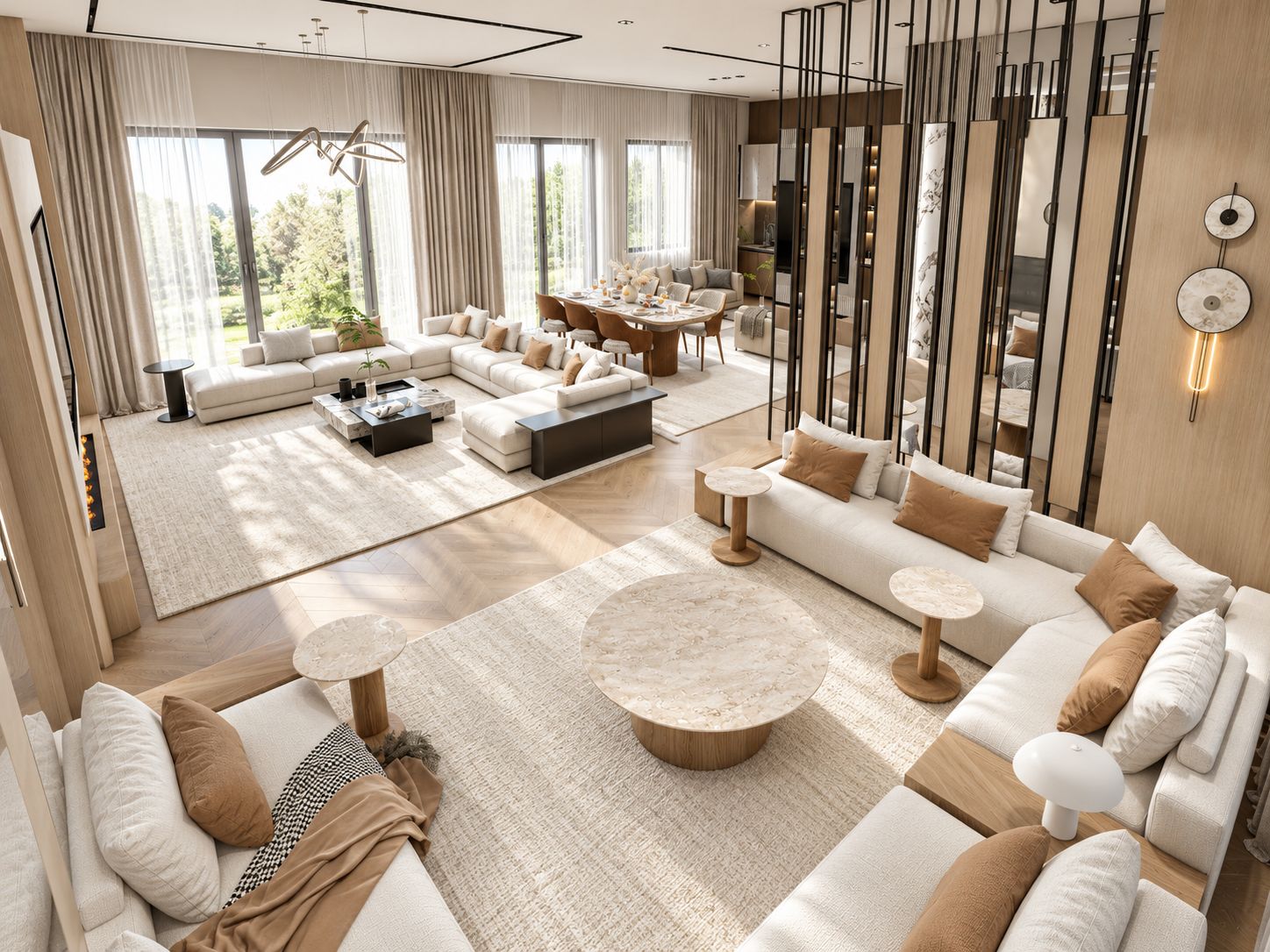Villa contemporaine : salle à manger